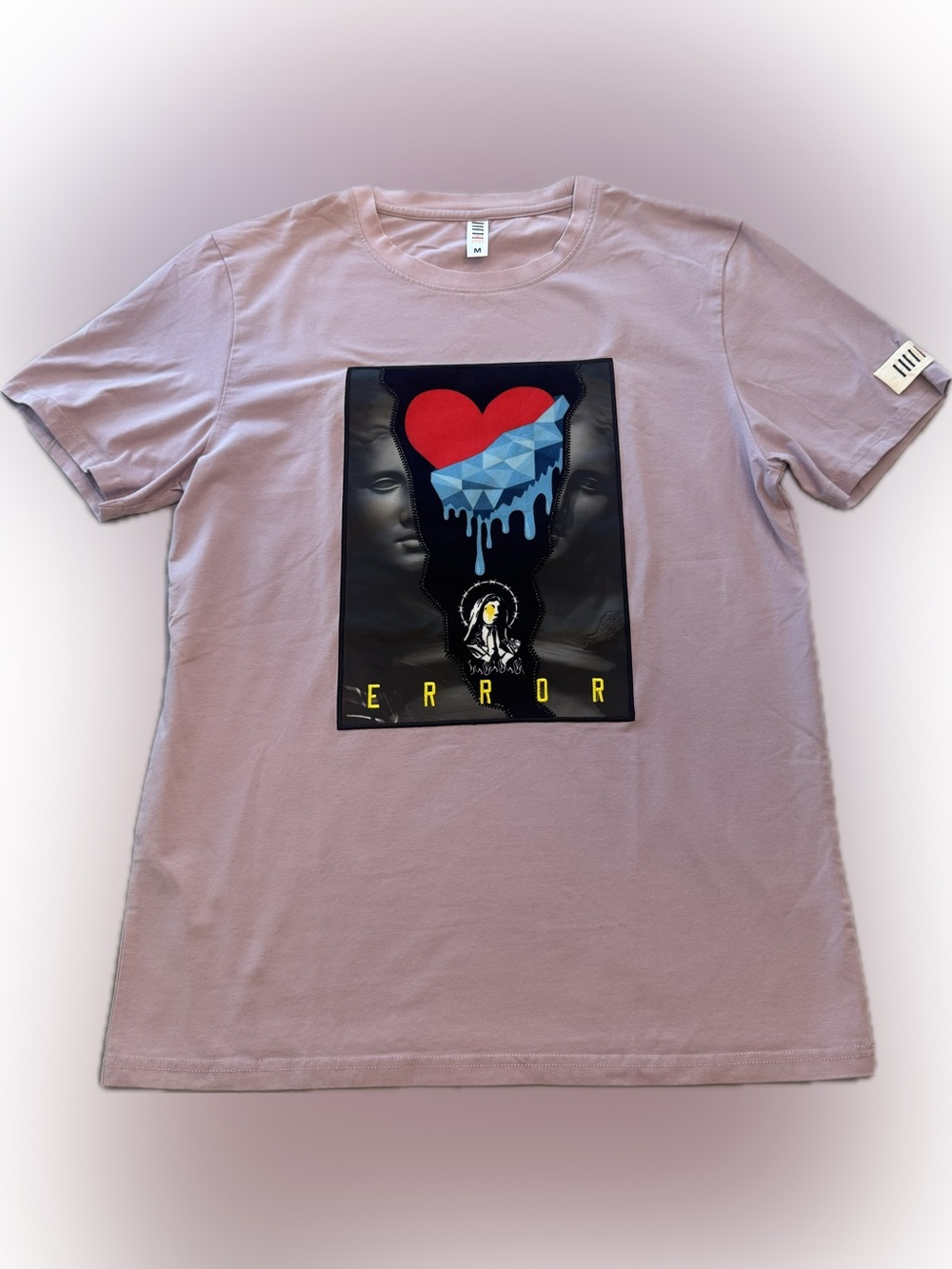Fifth Loop Tee - Men’s Size M, Heart Graphic Lavender